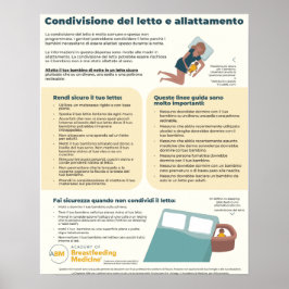 Póster Poster para compartir la cama y amamantar (italian