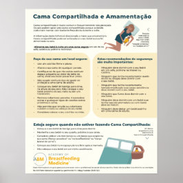 Póster Poster para compartir la cama y amamantar (portugu