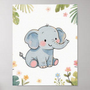 Póster Poster para elefantes bebés