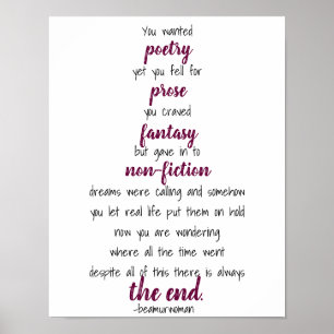 Póster poster para encuadrar la poesía que querías