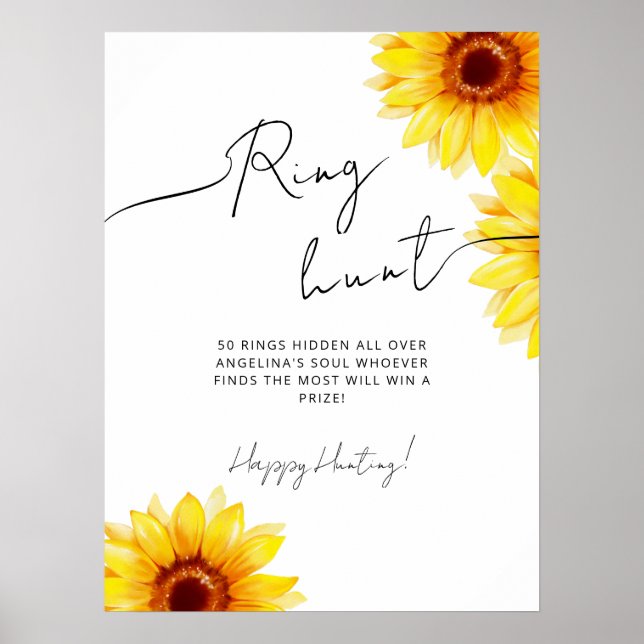 Póster Poster para la ducha de novias (Frente)