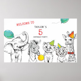 Póster Poster para la quinta fiesta de cumpleaños.