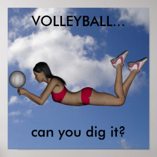 Póster Poster para mujer del voleibol