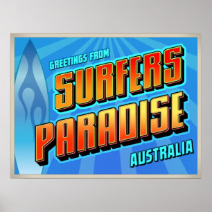 Póster Poster PARAÍSO DE SURFERS