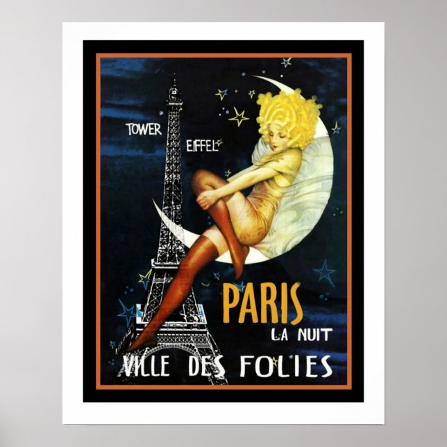 Póster Poster Paris Ville Des Folies 16 x 20 (Frente)