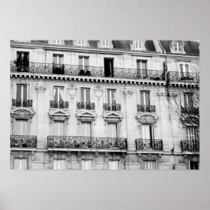 Póster Poster parisiense del edificio