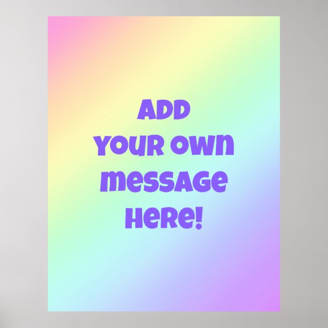 Póster Poster Pastel Rainbow personalizado (Frente)