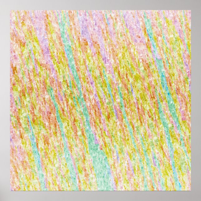 Póster Poster Pastel Rainbow Scribbles (Frente)