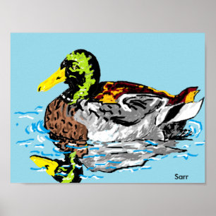Póster Poster/Pato en un estanque