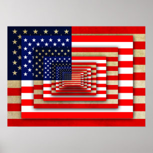 Póster POSTER patriótico de los Estados Unidos: capas de
