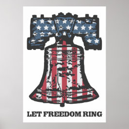 Póster Poster patriótico vintage - Campana de la Libertad