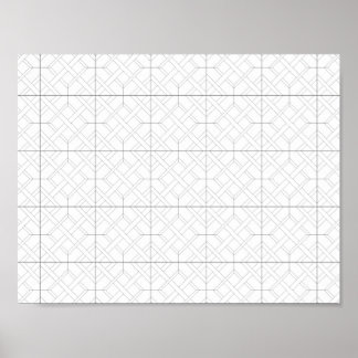 Póster Poster - Patrón de diamante a color