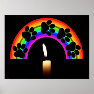Póster Poster Paws On A Rainbow With Candle