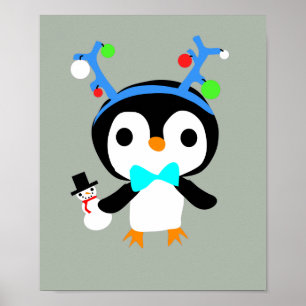 Póster Poster Penguin navidades
