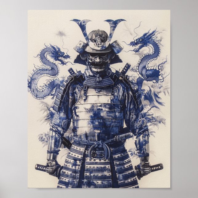 Póster Poster permanente de guerrero de Samurai completam (Frente)