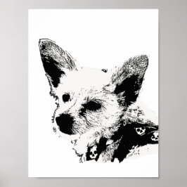 Póster Poster - Perro con Kerchief