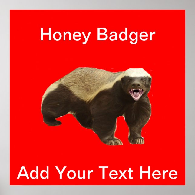 Póster Poster personalizable de Honey Badger (Frente)
