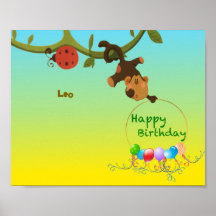 Poster personalizable - Mono lúdico