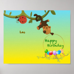 Póster Poster personalizable - Mono lúdico