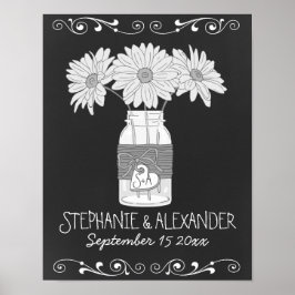 Póster Poster personalizada Chalkboard Mason Jar