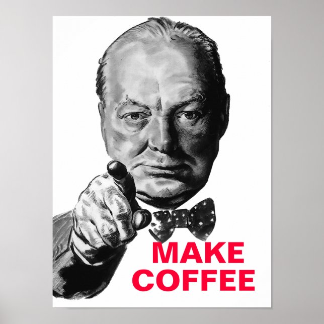 Póster Poster personalizada de Winston Churchill (Frente)