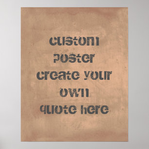 Póster poster personalizado añada su propia cita