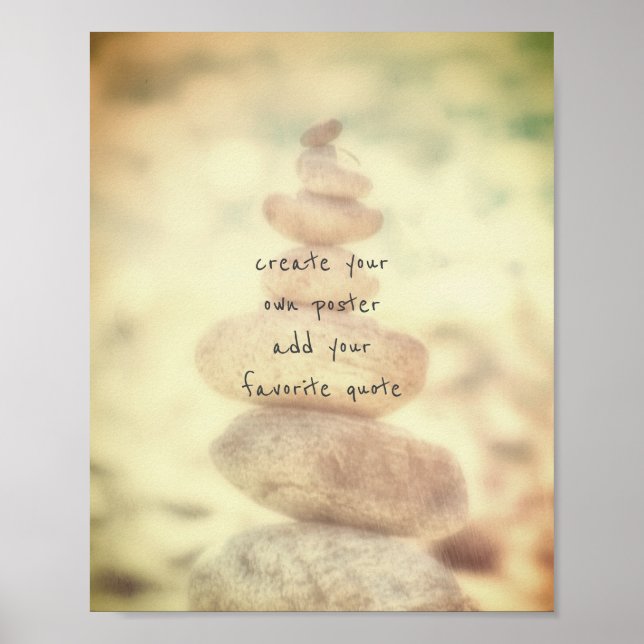 Póster poster personalizado añada su propia cita (Frente)