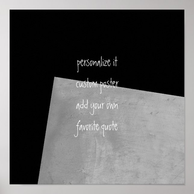 Póster poster personalizado añada su propia cita moda mod (Frente)