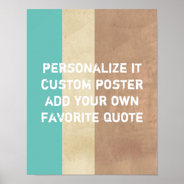 Póster poster personalizado añada su propia cotización en (Frente)