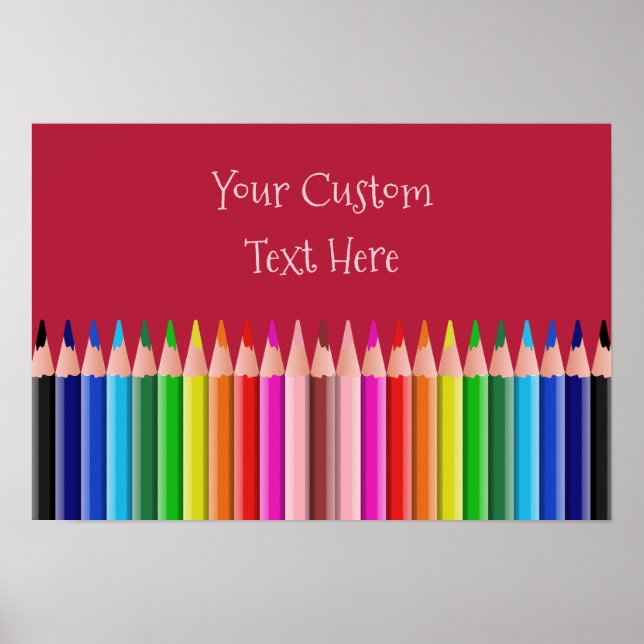 Póster Poster personalizado Coloring Pencils (Frente)