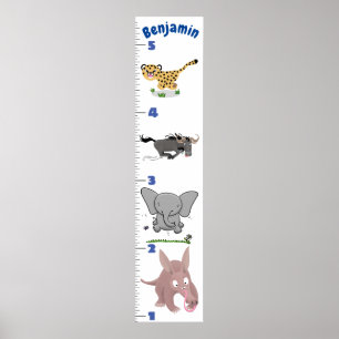 Póster Poster personalizado de animales de safari