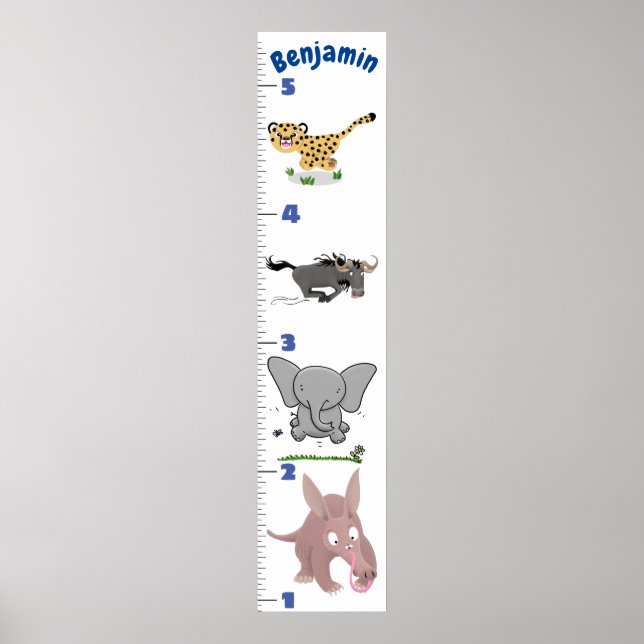 Póster Poster personalizado de animales de safari (Frente)