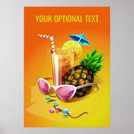 Póster Poster personalizado de bebida tropical