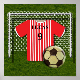 Póster Poster Personalizado de Camisas Rojas de Fútbol