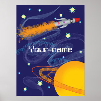 Póster Poster personalizado de cohete