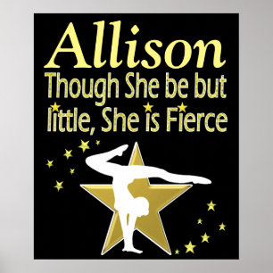 PÓSTER POSTER PERSONALIZADO DE GOLD FIERCE GYMNAST