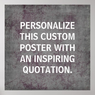 Póster Poster personalizado de la cita, personalizado