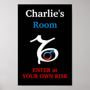 Póster Poster personalizado de la habitación de un niño c