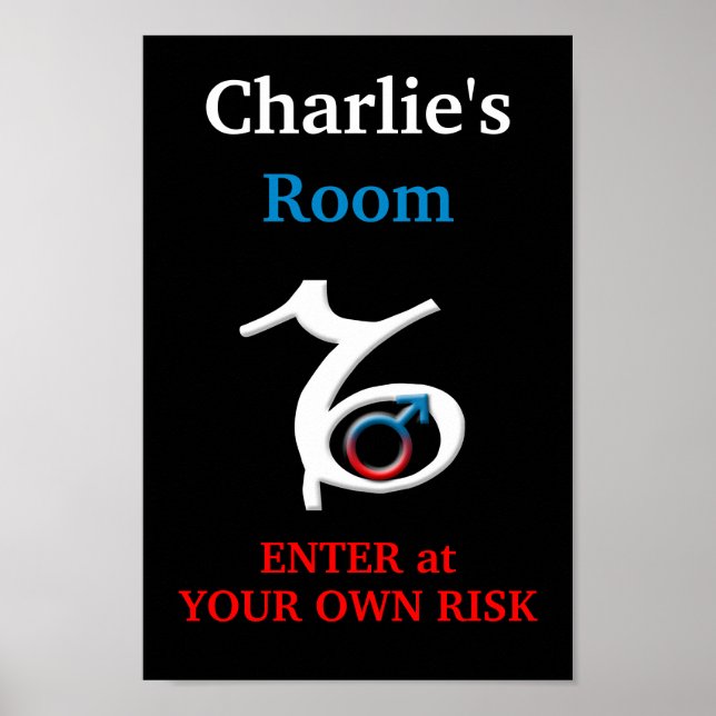 Póster Poster personalizado de la habitación de un niño c (Frente)