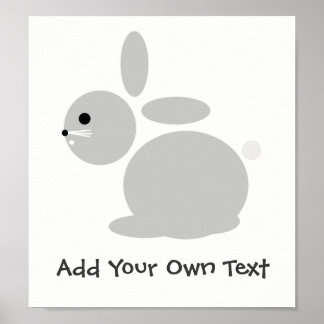 Póster Poster Personalizado de la sala para niños conejo 