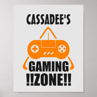 Póster Poster personalizado de la zona de juegos