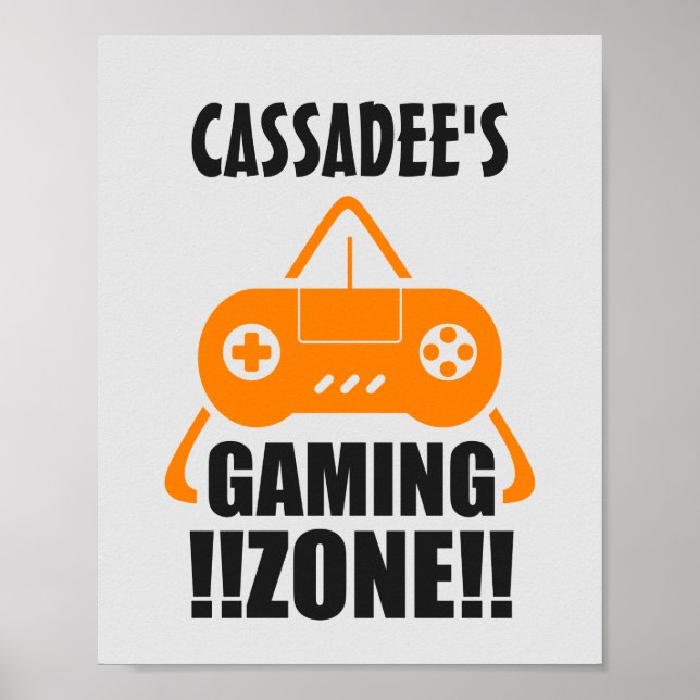 Póster Poster personalizado de la zona de juegos (Frente)