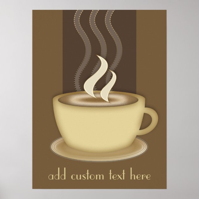 Póster Poster personalizado de los amantes del café (Frente)