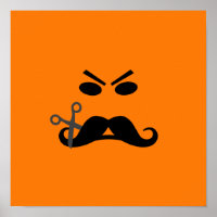 Poster personalizado de Mustache enojado