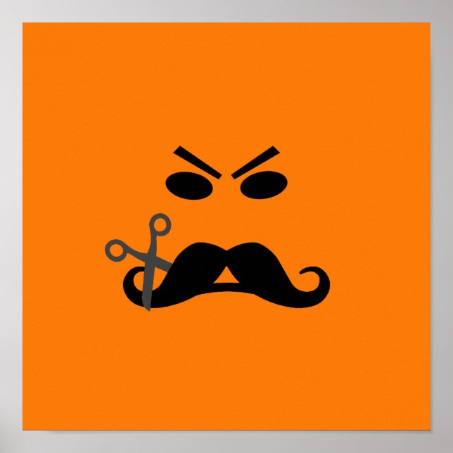 Póster Poster personalizado de Mustache enojado (Frente)
