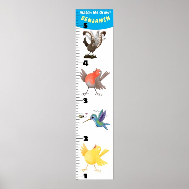 Póster Poster personalizado de pájaros graciosos (Frente)