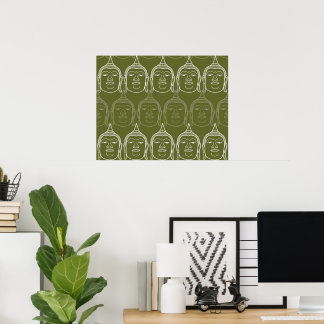 Póster Poster Personalizado de patrón moderno Buddha Zen