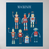Poster personalizado de robots de corte