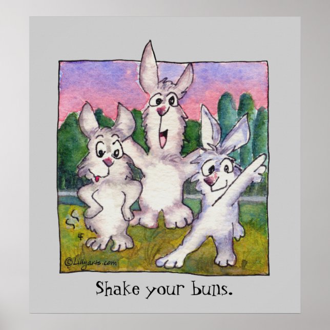 Póster Poster Personalizado de tres conejos Sunrise (Frente)