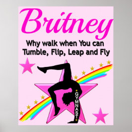 PÓSTER POSTER PERSONALIZADO DE TUMBLING QUEEN GYMNASTICS